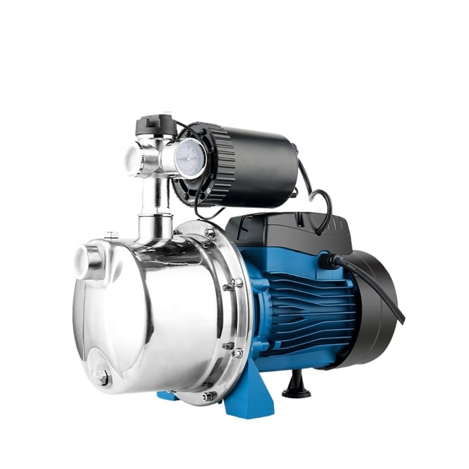 Water Pump, 370W Household Tap Water Booster Pump Automatic Heater Self-Priming Stainless Steel Smart Pipe Jet