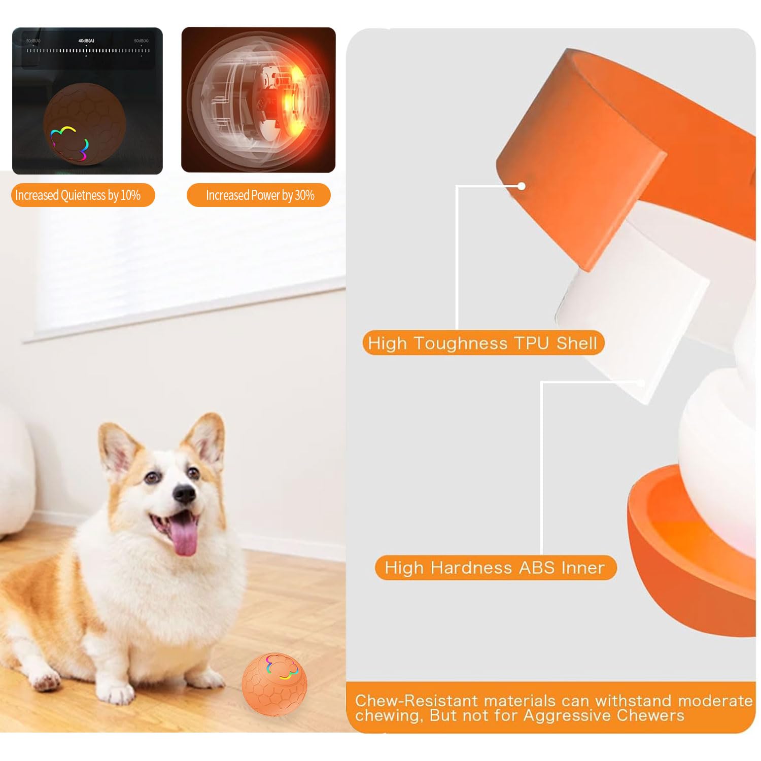 Amrocky Interactive Dog Toys Ball for Boredom -Toys to Keep Them Busy - Image 3