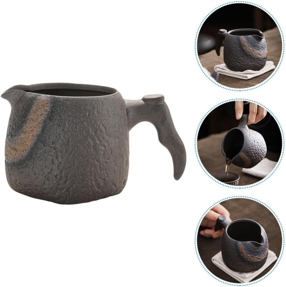 OSALADI Pottery Tea Dispensing Cup for Gongfu Service, round Ceramic