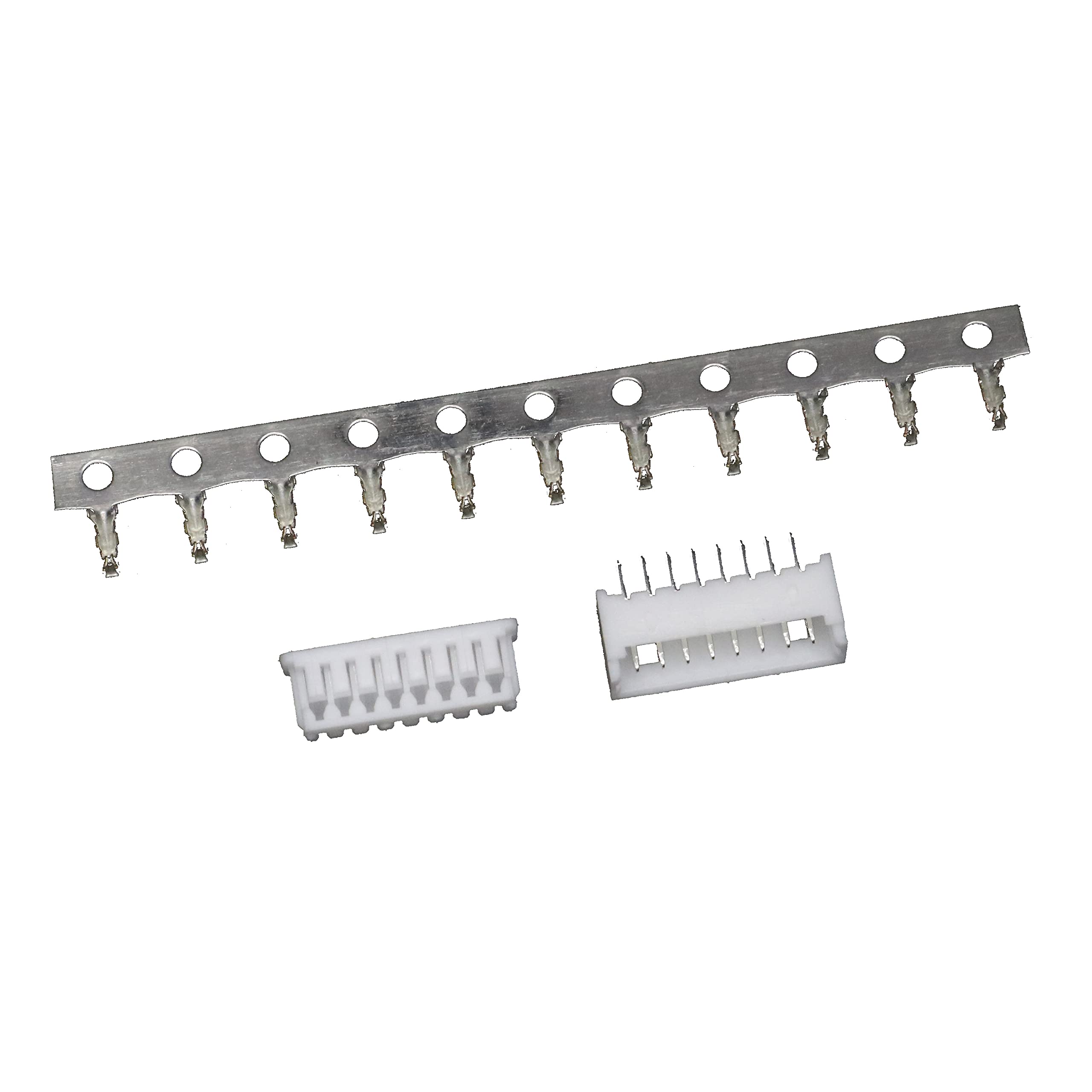 1.25 1.25mm 8-pin Board-to-Wire Crimp Connector Plug + PCB Socket + Crimps, Pack of 50 Compatible With Molex PicoBlade/Molex 51021