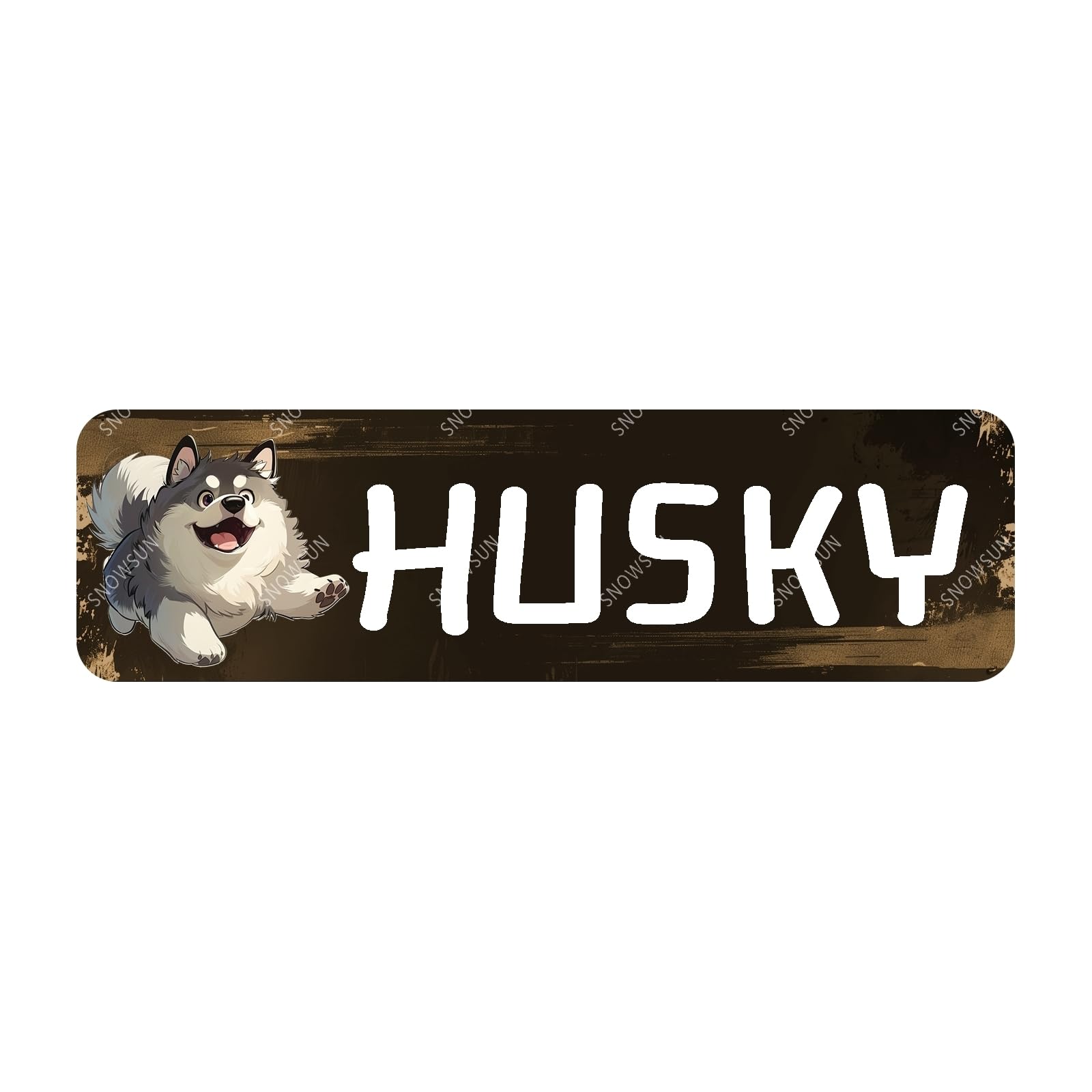 Husky Dog Street Tin Sign Aluminum Metal Sign Funny Vintage Dog Wall Decor for Home Farmhouse Bar Cafe Fence Yard Decor 4x16 Inch