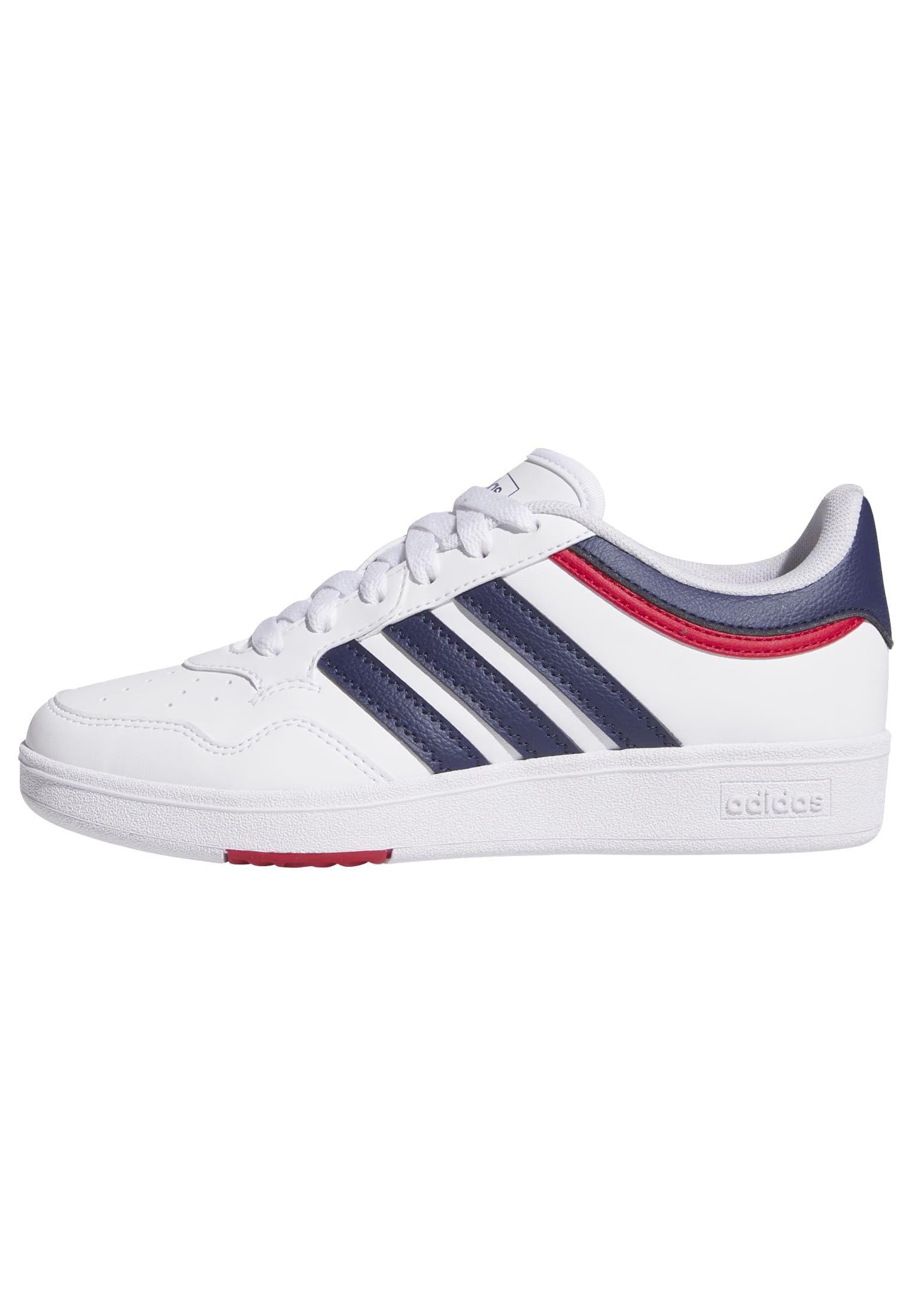 adidas Hoops 4.0 Shoes, FTWR White/Dark Blue/Team Power red 2, 3.5 UK Child