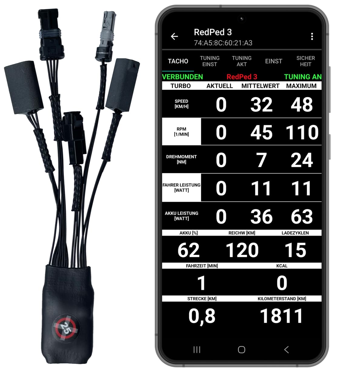3 für Bosch Gen2 bis Gen4 E-Bike Tuning mit App (Nicht Smart) eBike