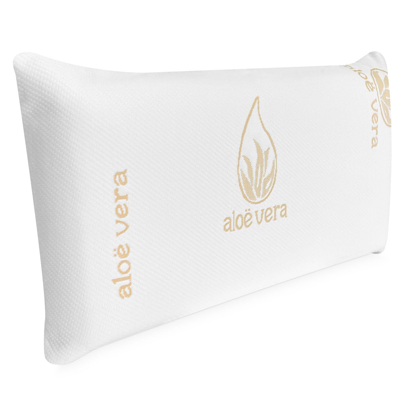 Homey - Almohada Viscoelástica Aloe Vera | Máximo Confort y Excelente Adaptabilidad con Propiedades Antiestrés | 2 Unidades de 70 x 40 cm