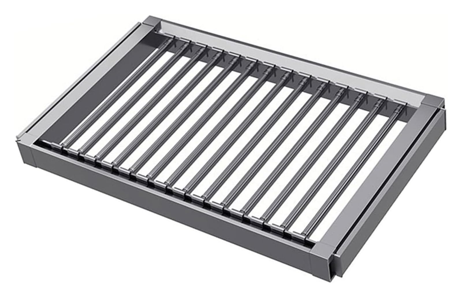 CAFIEDR Pull Out Pants Rack For Closet, Pull Out Trousers Rack Drawer, Pants Rack For Closet.Silver-56-61cm