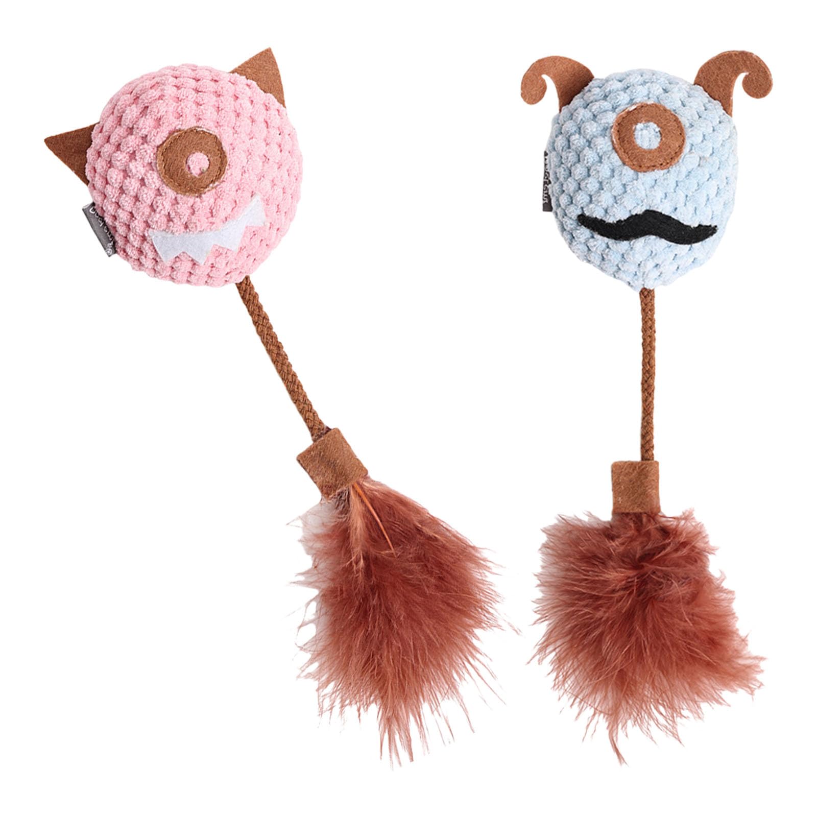 oringnat Halloween Catnips for Cats Chewing Toy Funny Teething Molar Chew Toy Exercise Teaser Feathered Toy for