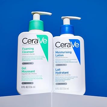 CeraVe Face & Body Routine for Oily Skin, Foaming Cleanser & Moisturising Lotion 473ml x2
