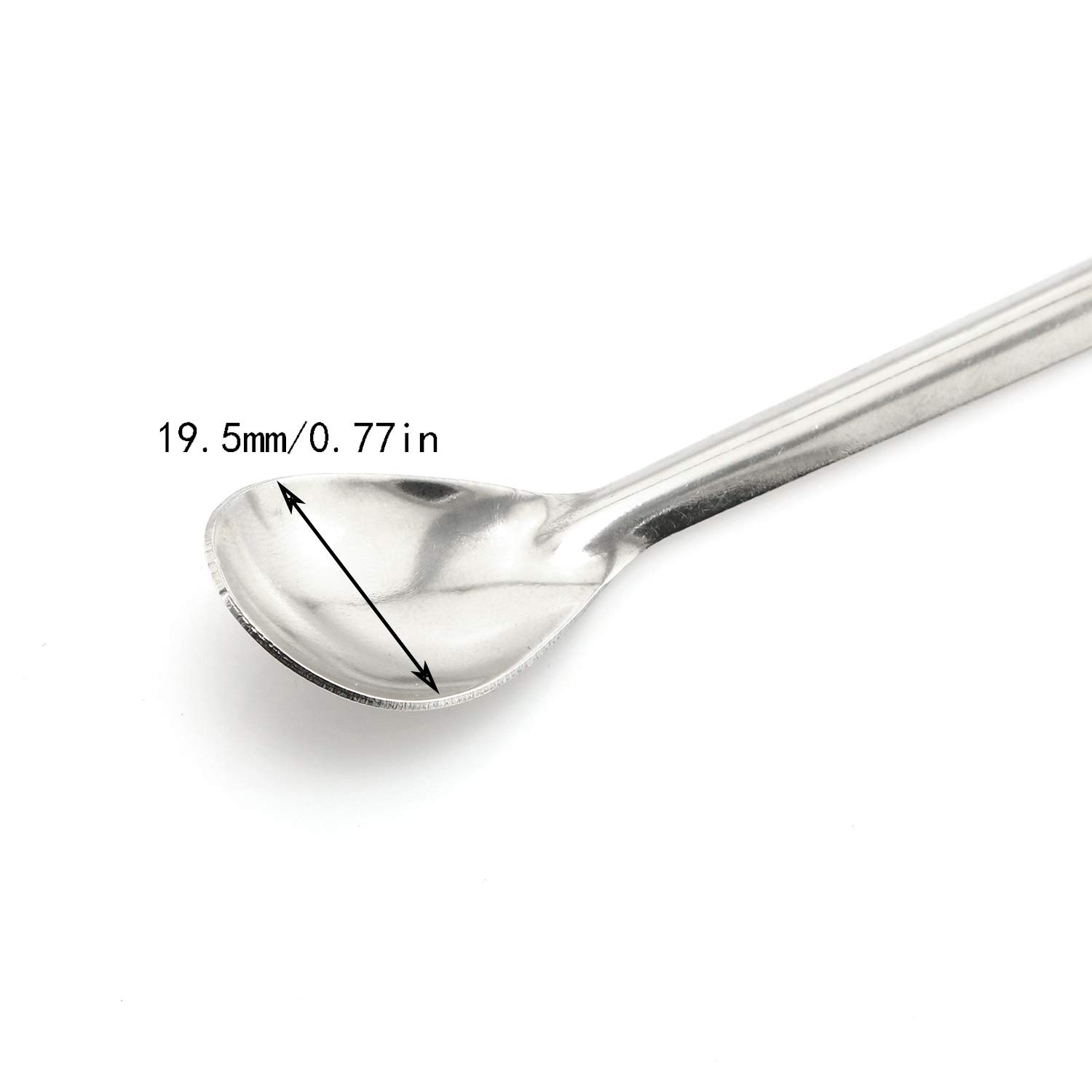 3PCS Laboratory Spoon Spatula 2 in 1 Stainless Steel Lab Mixing Double End Reagent Sampling Spoon Spatula Tool 20cm — Amazon image 3