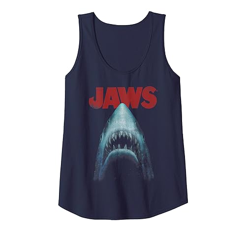 Distressed Shark Portrait Logo Tank Top