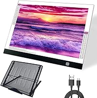 Vista 7 de Mesa de luz A3S para pintura de diamantes - Tablero de luz Sponake para trazado con 3 niveles de brillo, se aplica a arte de diamantes 5D