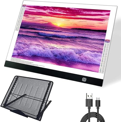 Kit de almohadillas de luz A3s con soporte de metal tablero LED de esponake para pintura de diamantes caja de luz de rastreo alimentada por USB para