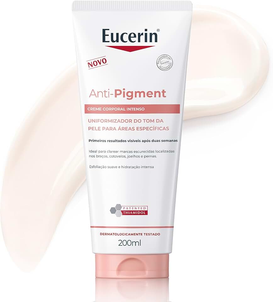 EUCERIN Creme Corporal Antimanchas Intenso 200ml, Anti-Pigment, Clareador Joelho, Coxa e Cotovelo, Thiamidol