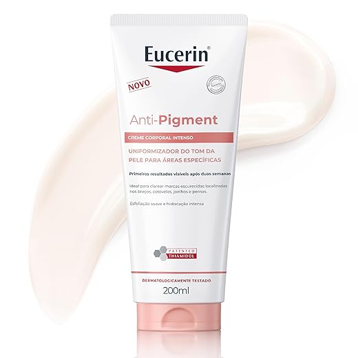 EUCERIN Creme Corporal Antimanchas Intenso 200ml, Anti-Pigment, Clareador Joelho, Coxa e Cotovelo, Thiamidol