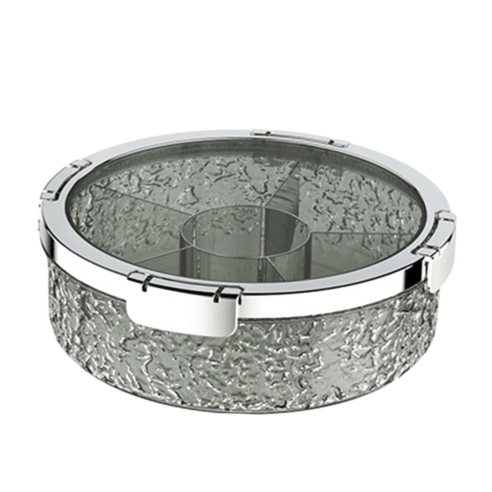 YIXANNX Serving Dish Tray Snack Organizer Dried Fruit Presentations At Parties Celebrations Serving Dish Tray Platter Snack Organizer Kitchen Candies Wedding, Gray Silver, 285x95mm