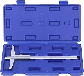 Depth Vernier Caliper, High Carbon Steel Dial Caliper with Plastic Box, Caliper Measuring Tool for Metal Processing 0.02mm Accuracy(0-150mm)