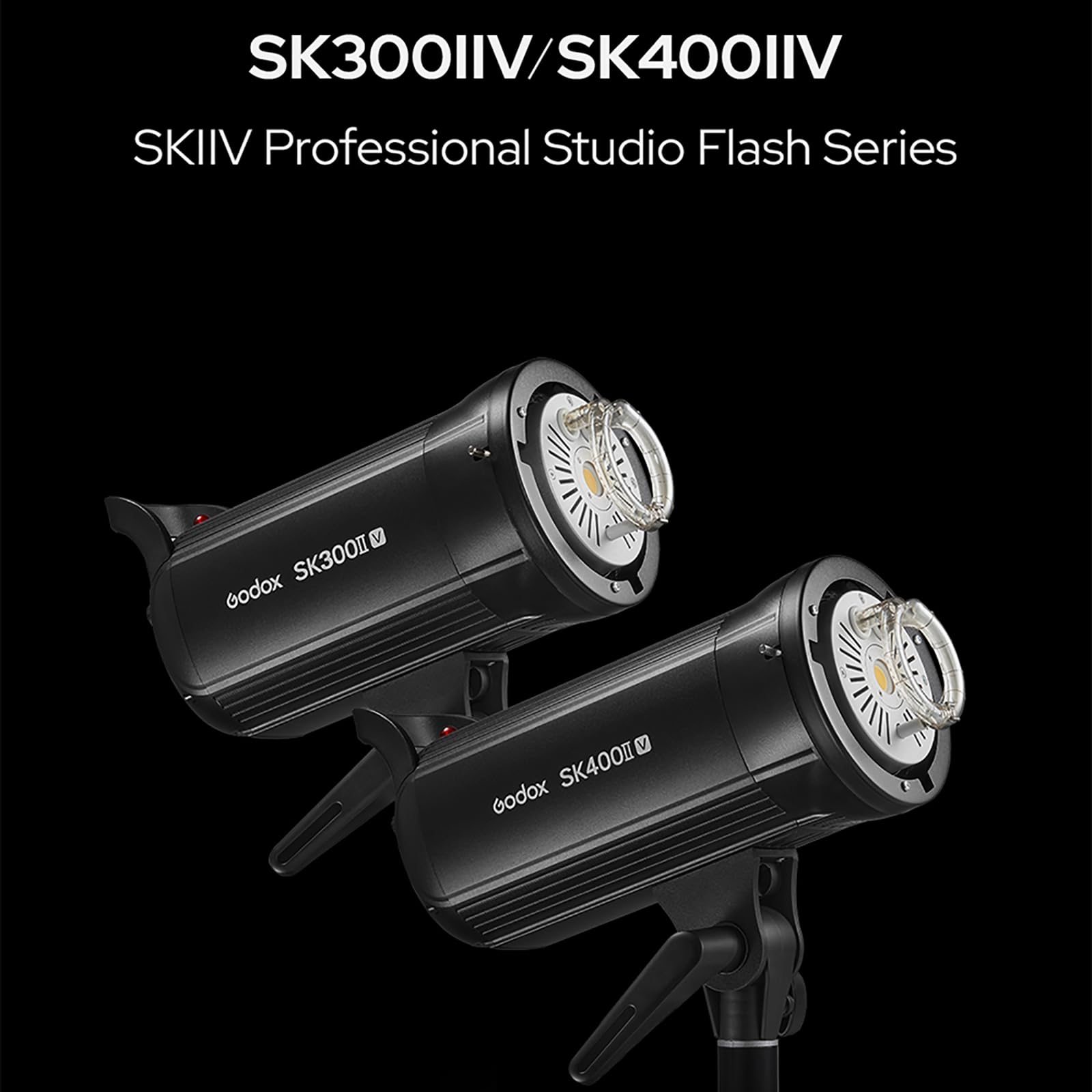 Godox SK400II-V SK400IIV Professional Upgrade Studio Flash, 5600K Built-in Godox 2.4G Wireless X System 400W Studio Flash