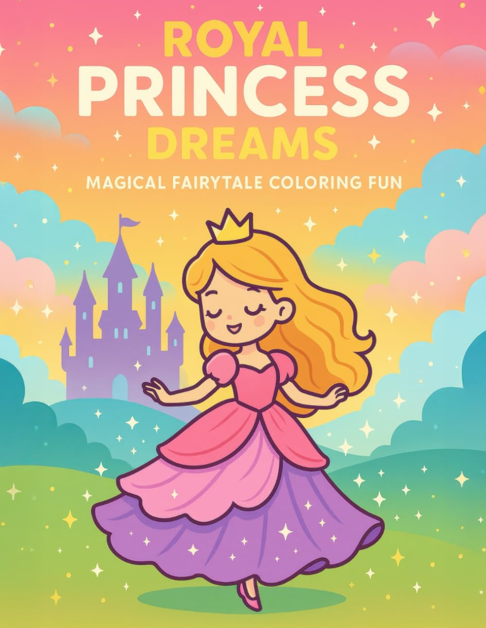 Royal Princess Dreams Coloring Book for Kids – Beautiful Princesses, Castles, Gowns & Magical Fairytale Scenes for Girls Ages 4–10: Enchanting Fantasy ... Princess Designs | Large 8.5 x 11 Inch