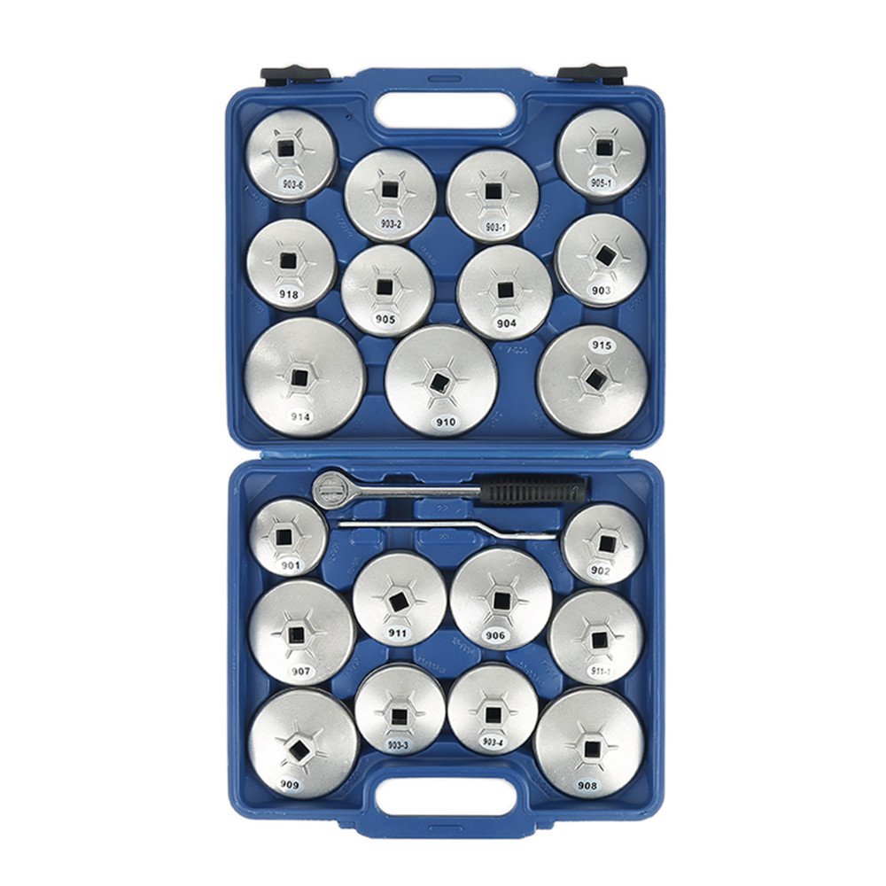 23PCS, Filtro de Aceite, Llave para Filtro de Aceite, Filtro de Aceite Copa Llave Set