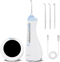 200V Water Flosser for teeth with UVA+UVC Toothbrush Sanitizer holder Combo, Cordless Oral Care, Wall Mounted, Rechargeable IPX7 Waterproof - 1 Year Warranty