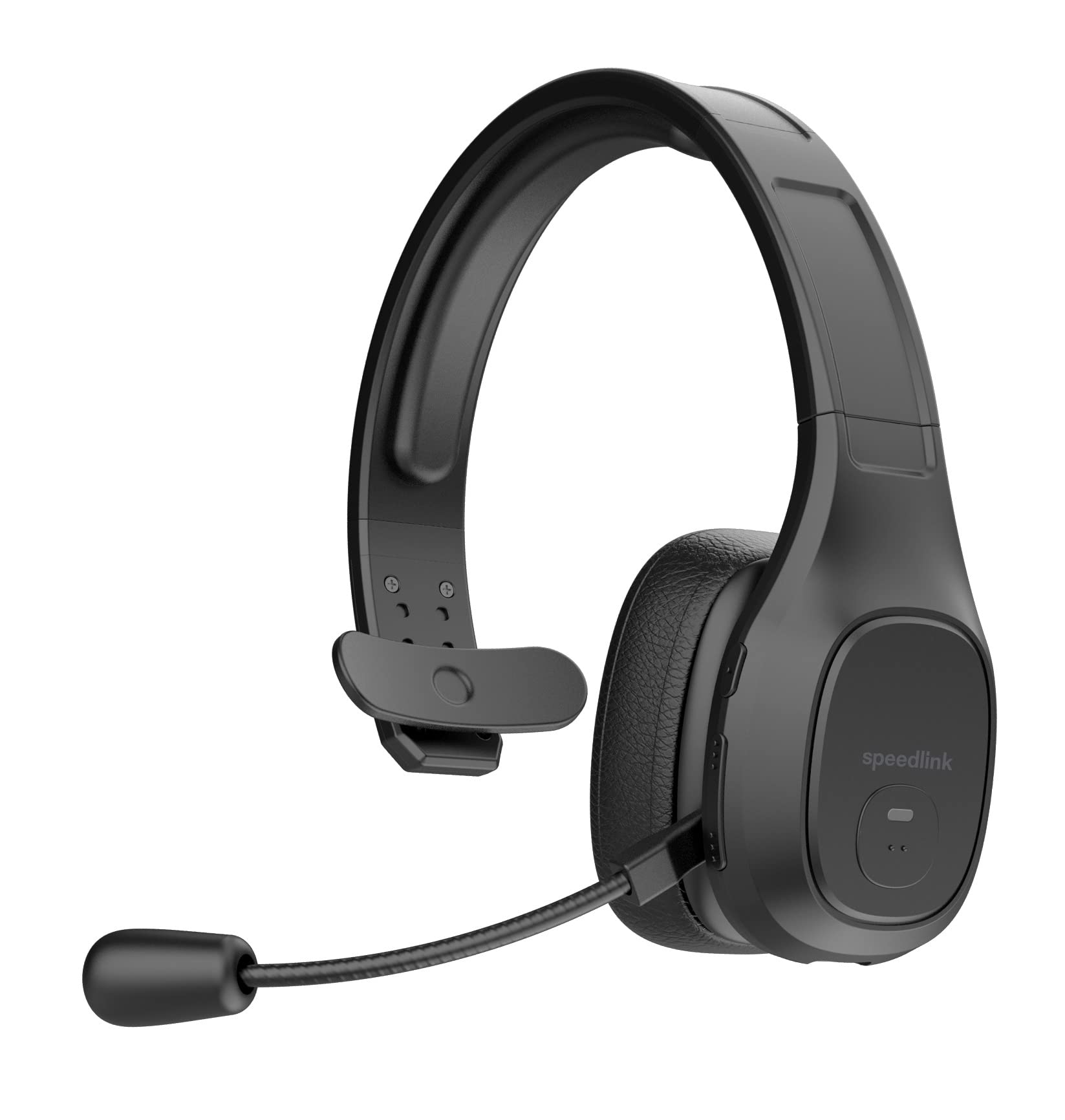 Speedlink Cuffie SONA Bluetooth – Cuffie mono con microfono e soppressione del rumore, per ufficio e casa, collegamento wireless Bluetooth o con cavo USB, nere