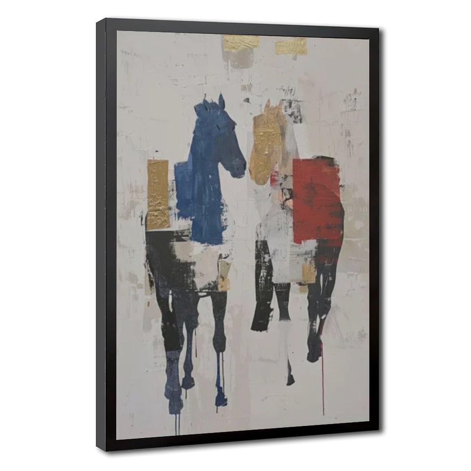 Bareronor Two Abstract Horses Poster Canvas Poster Bedroom Decor Landscape Office Room Decor Gift 20" L X 30" W