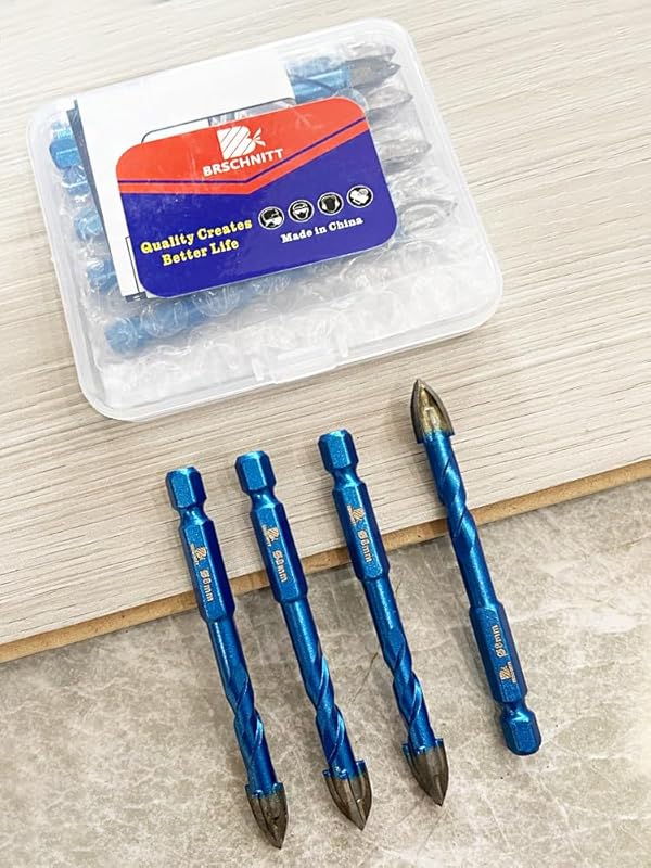 Masonry Drill Bit BRSCHNITT 10pcs Carbide Tips Concrete Drill Bit Set for Pots Bottles Ceramic Tile Glass Brick Ceramic Hex Shank by BRSCHNITT - Image 6