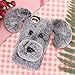 HongHuShop Hiver Peluche Chien Coque pour iPhone 5 / iPhone 5S / iPhone Se Hiver Chaud Étui en Fausse Fourrure de Lapin Housse en TPU Silicone Souple Antichoc Cas Couverture Arrière -Gris foncé