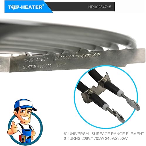 Miniatura 9 de Quemador de estufa 234710 y 234715 (WB30M1 y WB30M2) estufa eléctrica de 6 y 8 pulgadas para estufa GE Hotpoint RCA por TOP-HEATER, elemento de