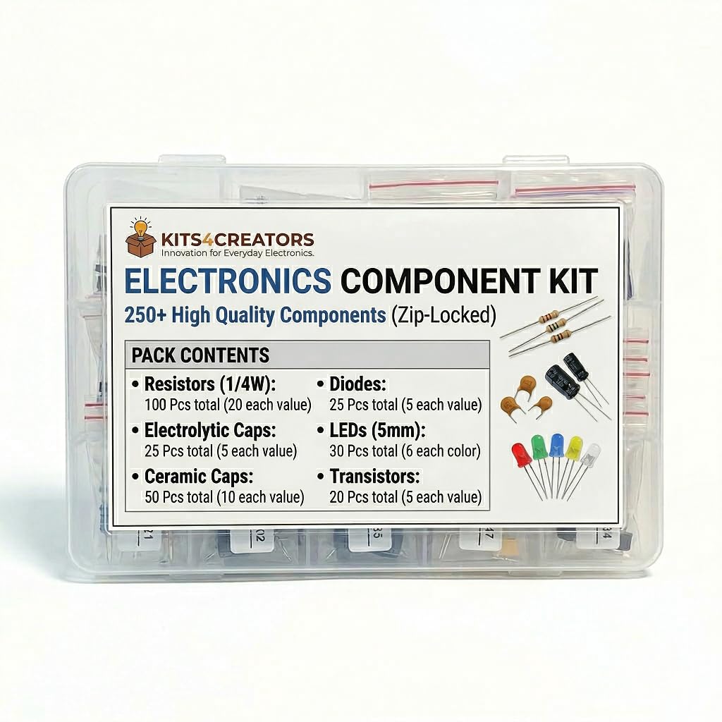 Electronics Component Kit, 250+ Components, Resistors, LEDs, Capacitors, Diodes, Transistors-image-35
