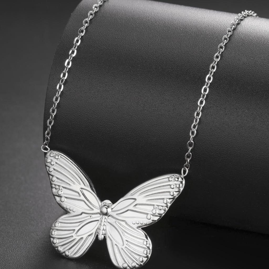 Jude Jewelers Stainless Steel Cute Butterfly Style Wedding Party Holiday Pendant Necklace - Image 4