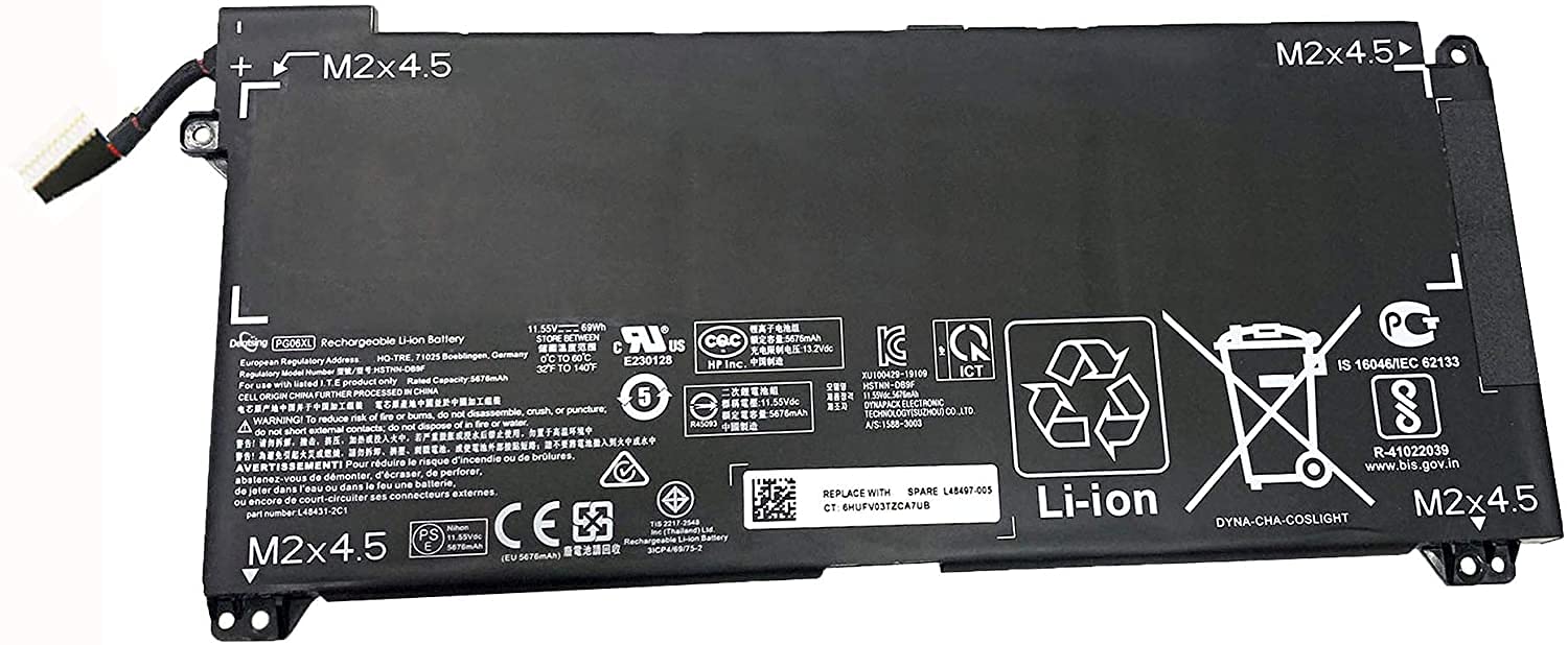 Batterie HP PG06XL HSTNN-DB9F haute capacité 69Wh durable - 5