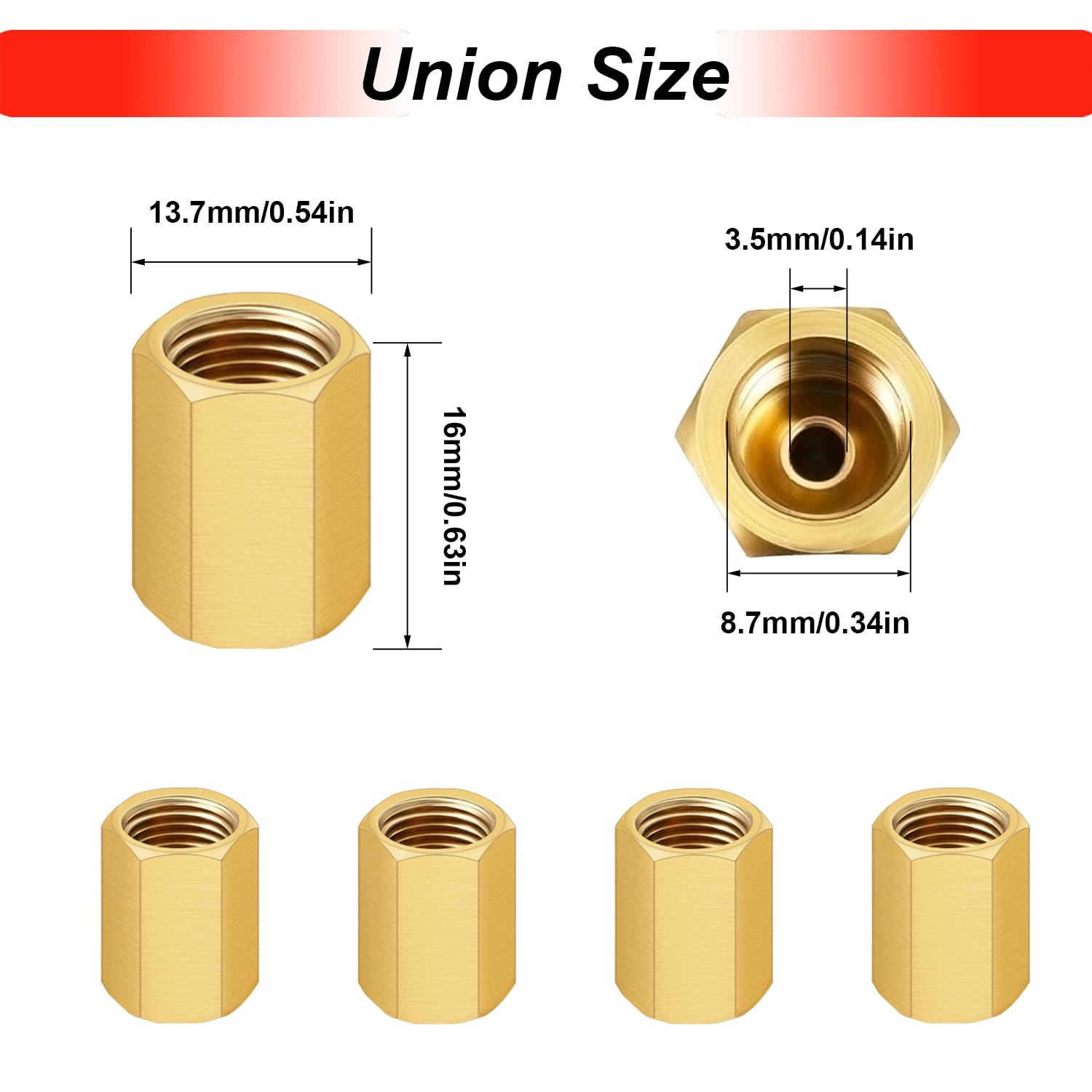 12 Pcs 3/8' - 24 Threads Assortent Brake Line Fittings For 3/16' Brake - View #9