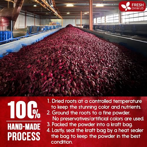 Image of FreshDrinkUS, Premium 42oz Beet Root Powder, 100% Natural and Pure from Beet Root, Beetroot Powder Perfect for Smoothies, Energy Booster, Soups and Sauces. No Additives, No Gluten, No Sugar, Vegan