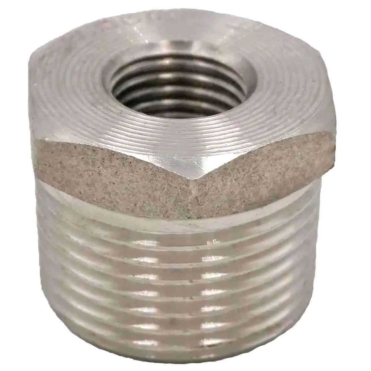 Raccord de réduction forgé en Acier Inoxydable 304, 3000 psi, 2 po NPT mâle x 1 po NPT Femelle, for air, Eau, gaz, Huile