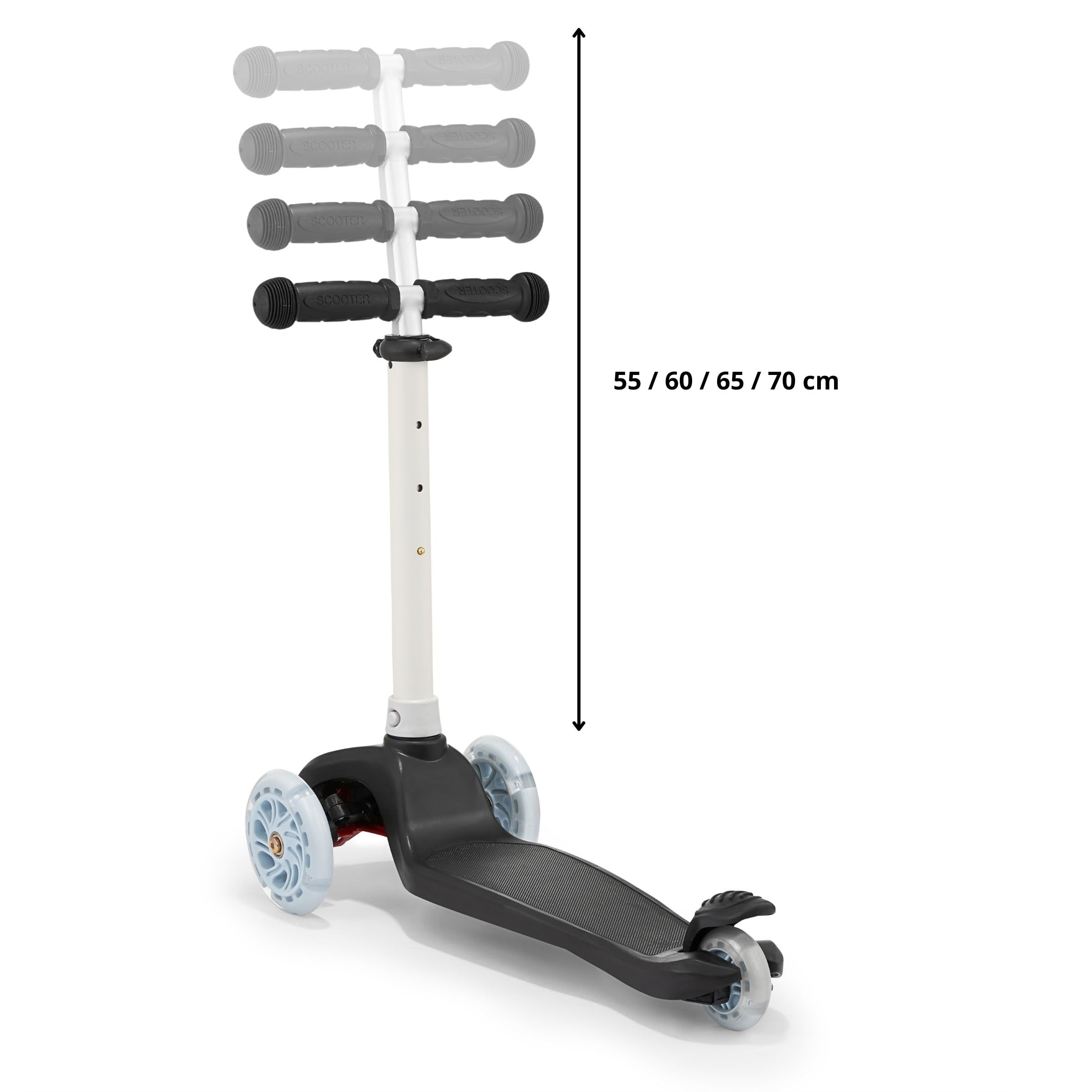 HyperMotion Kinder Dreirad Scooter 3-8 Jahre, TRINGO Balance-Scooter, Rutschfester Podest, Verstellbarer Scooter für Mädchen, Jungen 3+, Max. Belastung 50 kg