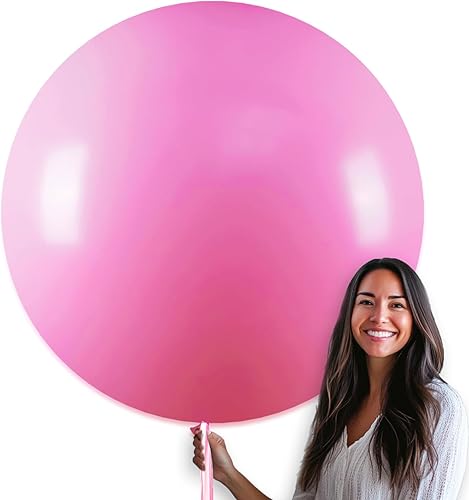 Miniatura 23 de PartyWoo Globos metálicos de oro rosa 4 piezas de 36 pulgadas, globos de látex cromo dorado champán para boda, baby shower, cumpleaños, aniversario,