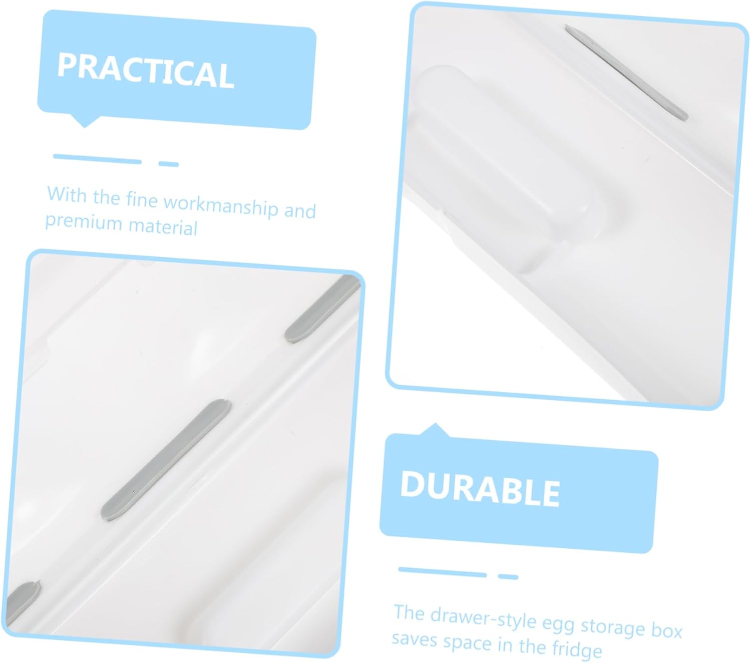 Convenient Egg Organizer Thickened Kitchen Storage Box for Refrigerator Durable Egg Tray for Home Use for Fridge Accessories