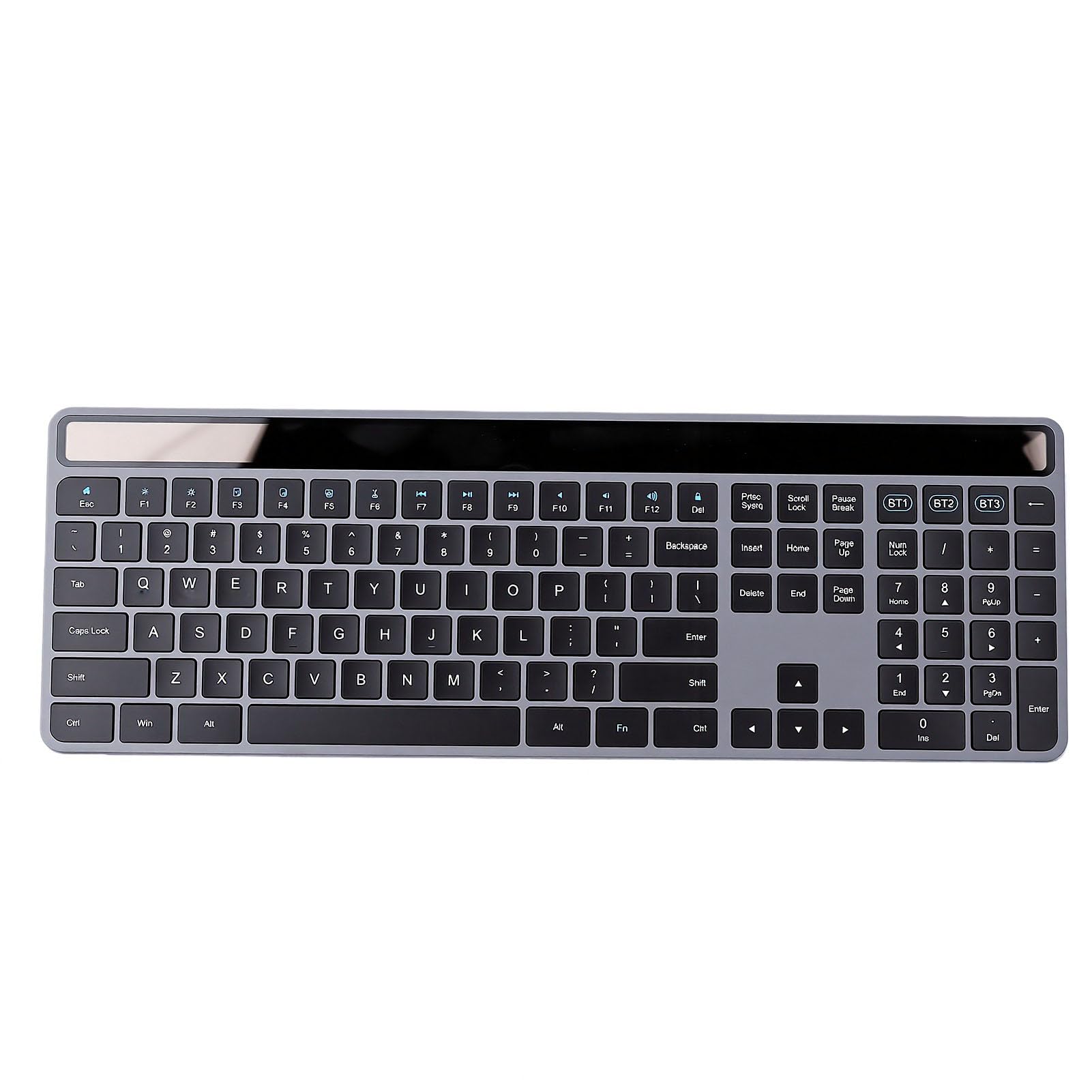Tastiera Wireless con Ricarica Solare, 109 Tasti