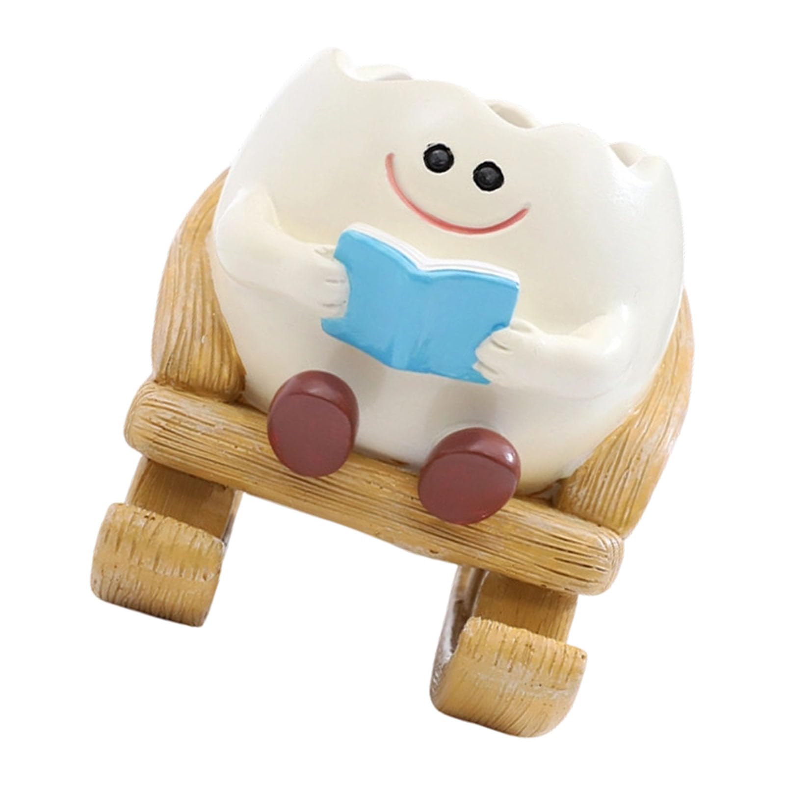 Msioytog Unique Lovely Head Flower Planter Resin Unique Sit Long Chair Succulents Pots Smiles Face Flower Pots for String of Pearls Lovely Plant