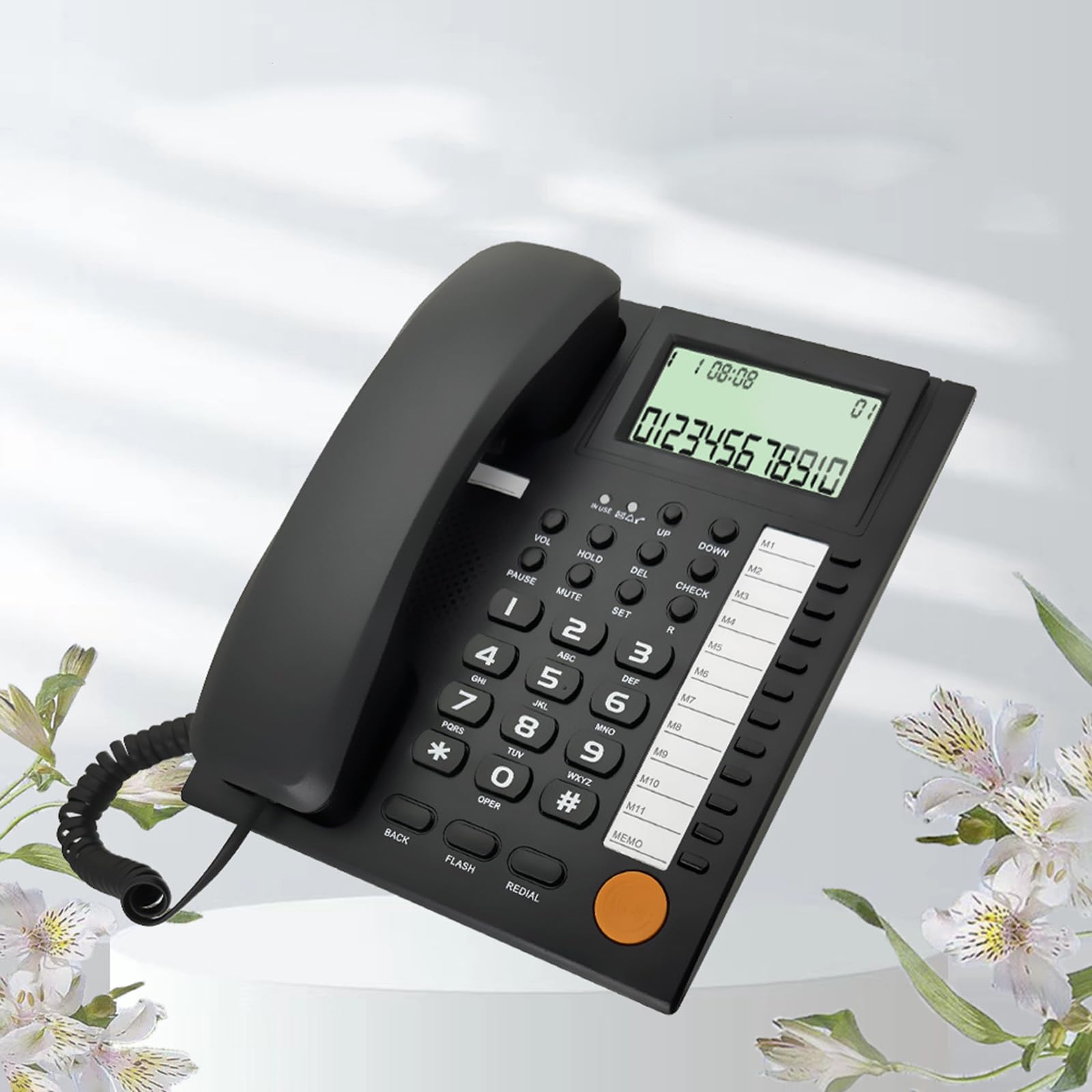Telefono fisso con filo Big Button Telefoni fissi con identificazione del chiamante Telefono fisso per ufficio Hotel Receptioni Telefono con filo Big Button Identificazione del chiamante