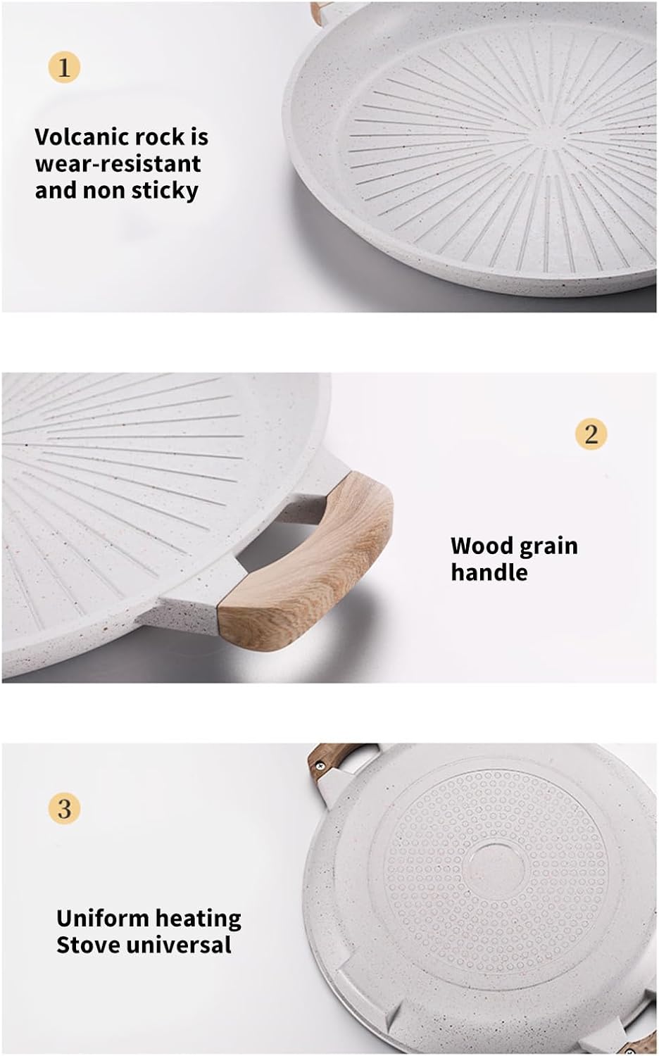 Functional Nonstick Barbecue Tray Efficient Aluminum BBQ Frying Pan Round Grills Tray For Home Kitchens And Outdoor Use