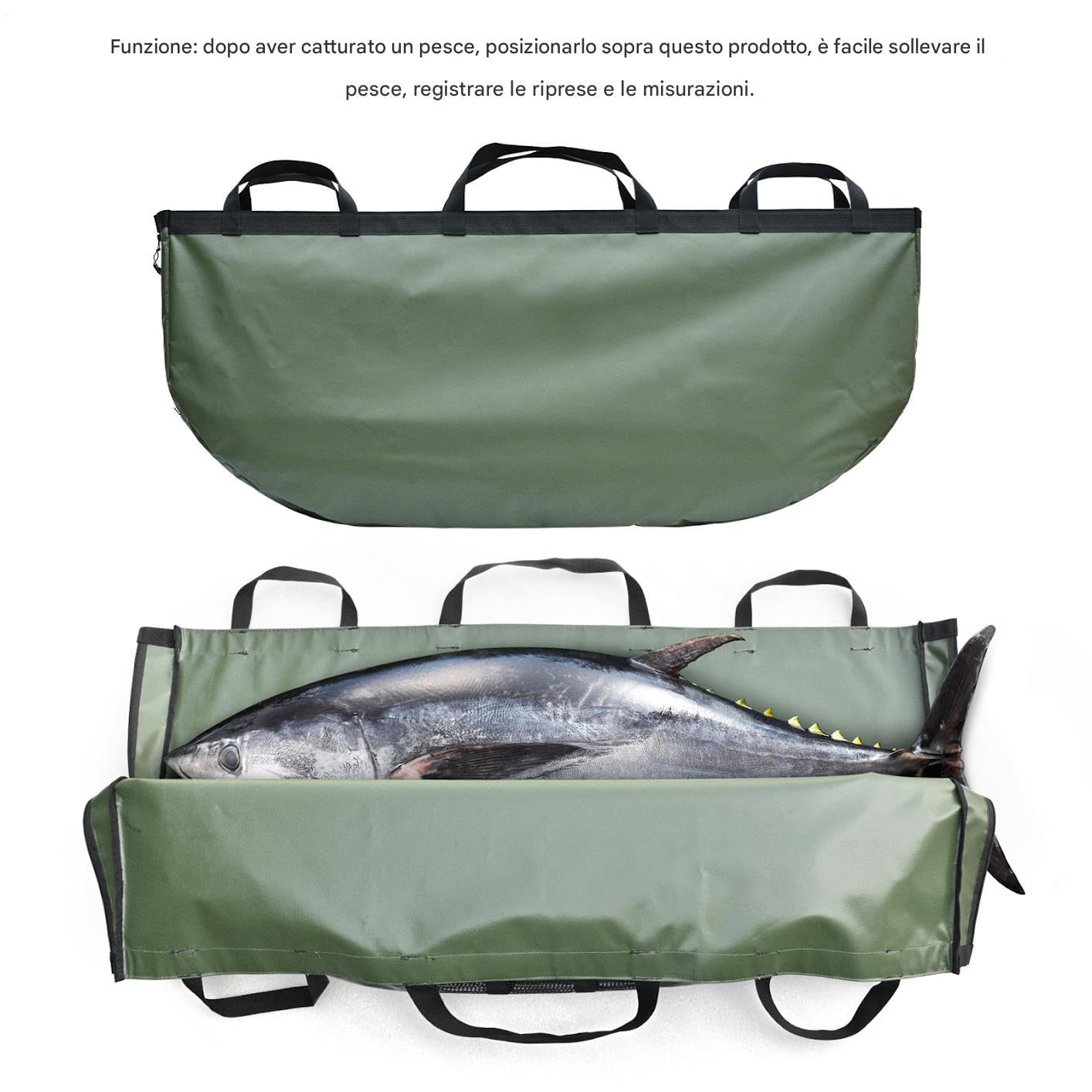 Zankie Borsa Termica Per Pesce Borsa Da Pesca Con Esche All'Aperto | Portatile Impermeabile Grande Capacità Pieghevole Per Trekking Campeggio Escursionismo
