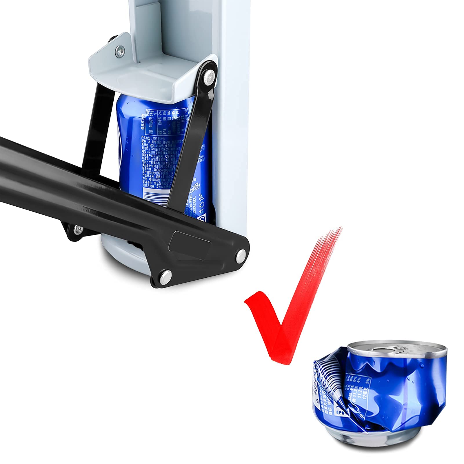 Frantoio per lattine per impieghi gravosi, pressa per lattine a parete, frantoio per lattine di birra Compattatore per lattine facile da usare per bottiglie di soda di birra e bevande varie Strumento