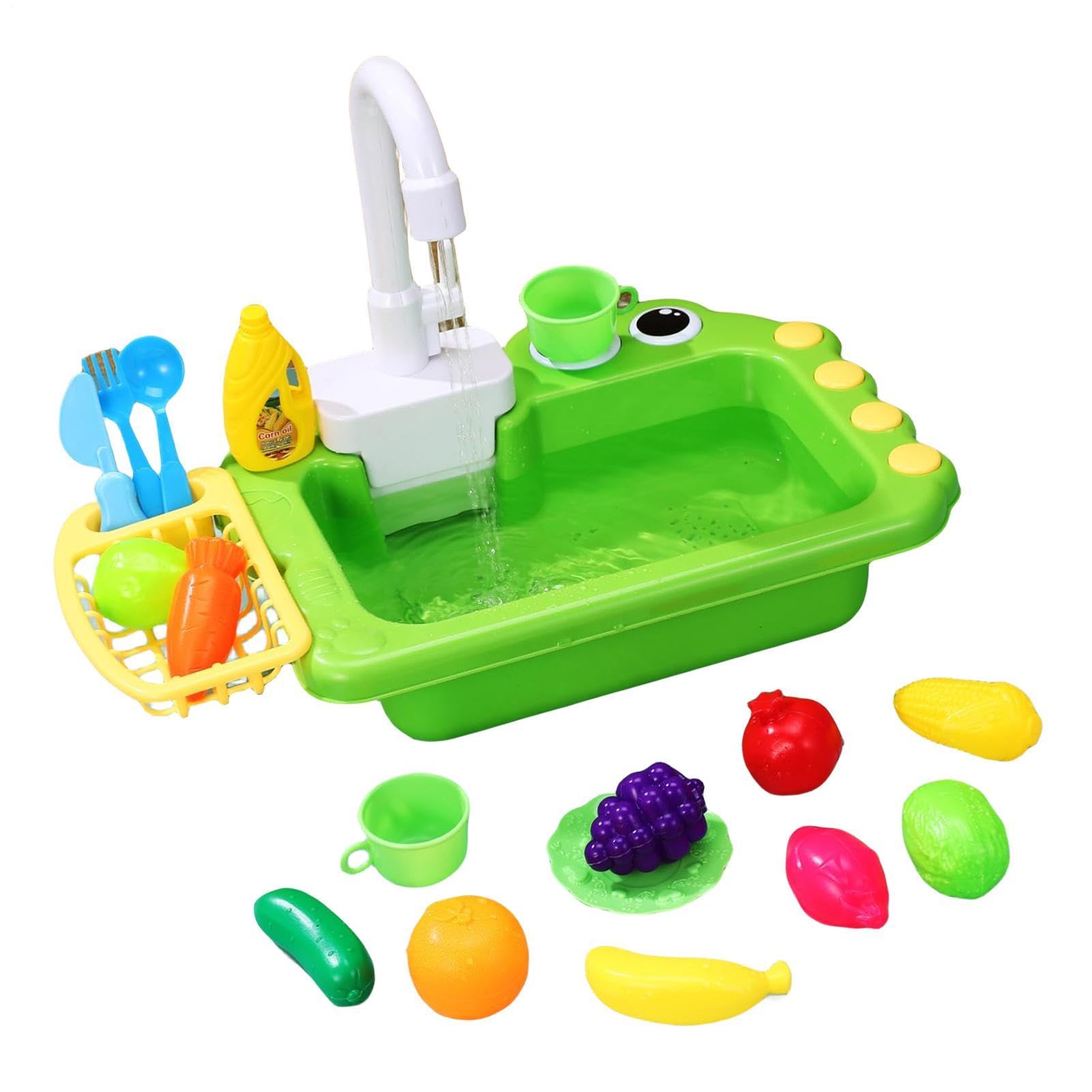 Giocattolo Per Lavello Da Cucina Per Bambini – Lavello Da Gioco Elettrico Con Acqua Corrente | Set Da Cucina Per Giochi Di Ruolo In ABS Con Rubinetto E | Giochi D'imitazione FantasiosiGiocat