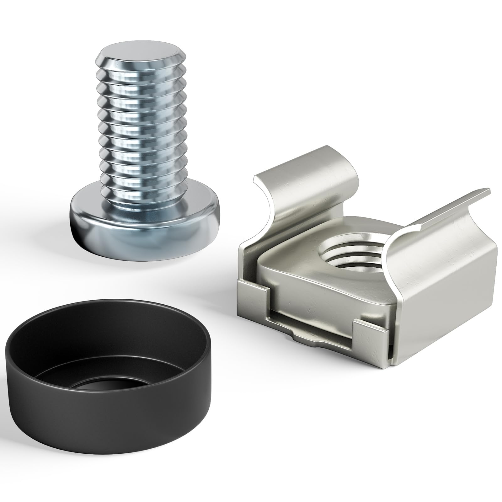 Vis Acier Inoxydable Vis Montage Rack M6 Hb-digital - Lot De 10 - Acier Inoxydable Noir - Pour Armoires Réseau/serveur Kit Montage Rack Serveur