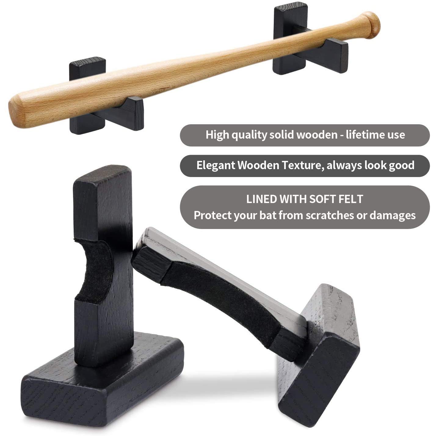 Support de batte de baseball haute résistance, support mural, présentoir, gain de place, rangement multifonctionnel en métal T1  18