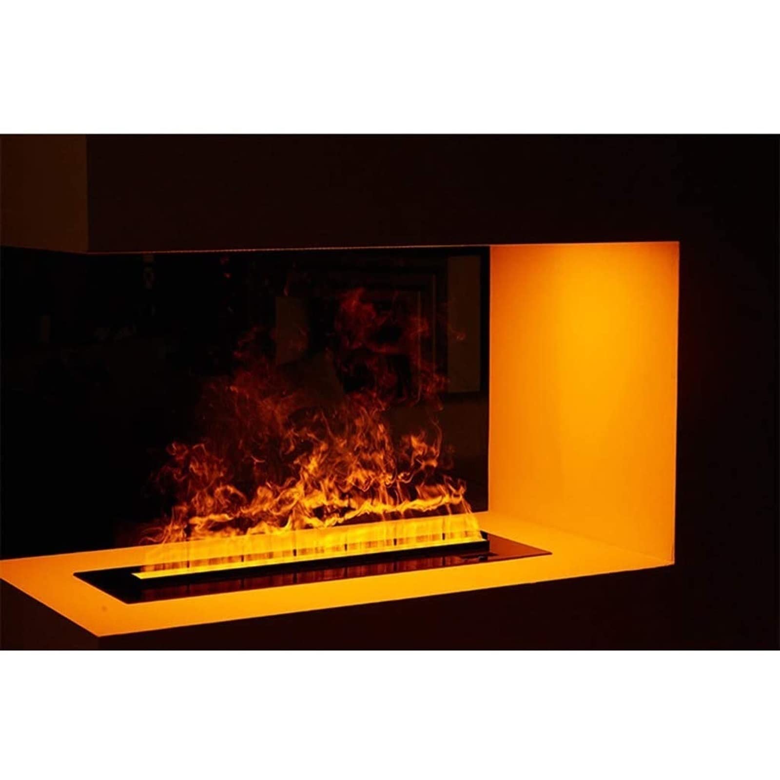 Camino Elettrico Simulazione 3D Flame Home Office Decoration Decorazione Effetto fiamma regolabile e funzionalità di aggiunta a una chiave Inserto Per Camino (Size : 38.6-inch)