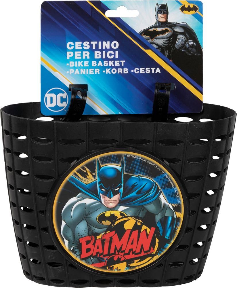 Cestino portaoggetti ciclo bambino Batman nero giallo supereroi uomo pipistrello DC Comics