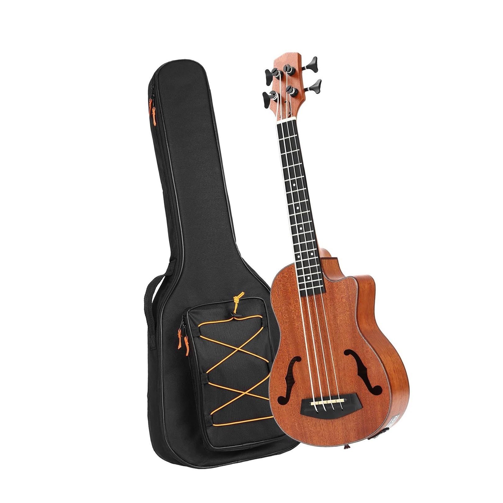 30 Calowy Elektryczny Akustyczny Ukulele Basowy Tenorowy Z Torbą Koncertową I Stalowymi Strunami Ukulele Dla Dorosłych