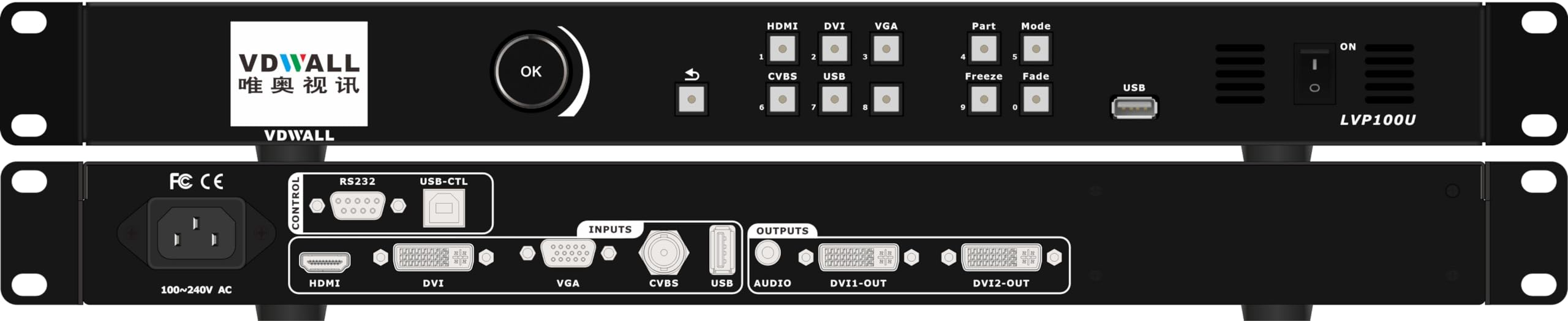 Best Price VDWALL LVP100U Stage Events HD LED Video Processor